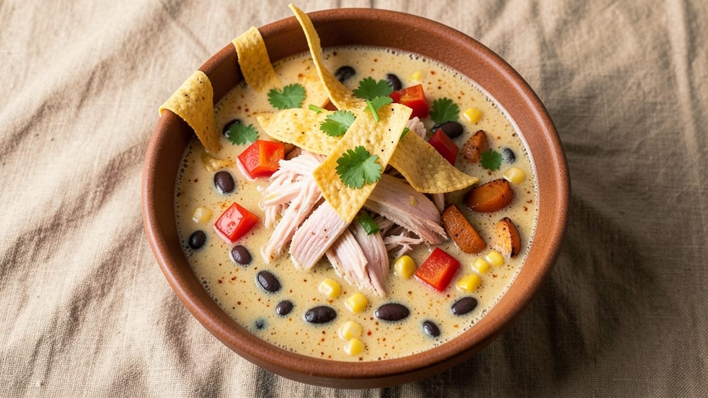 Award-Winning Chicken Tortilla Soup Recipe: Crispy Tortilla Strips Over Smoky Spiced Broth