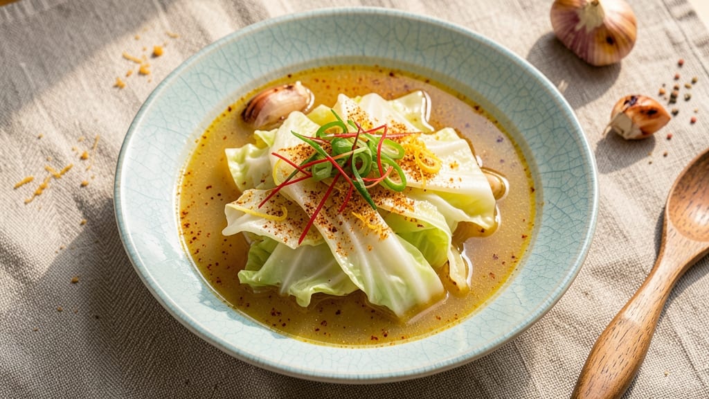 Asian Cabbage Soup Diet Recipe: Lightweight Ginger-Turmeric Cleanser