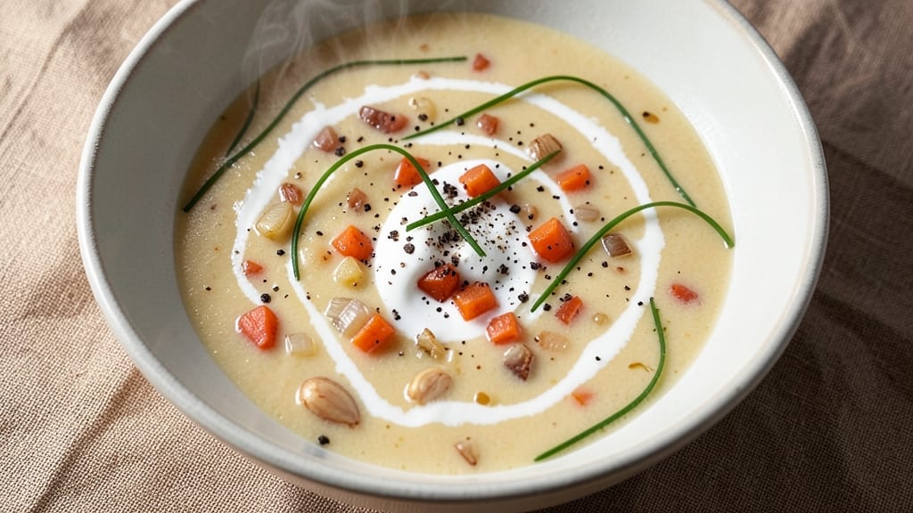Asiago Cheese Soup Recipe: Velvety Melting Pot with Crispy Bread Crowns