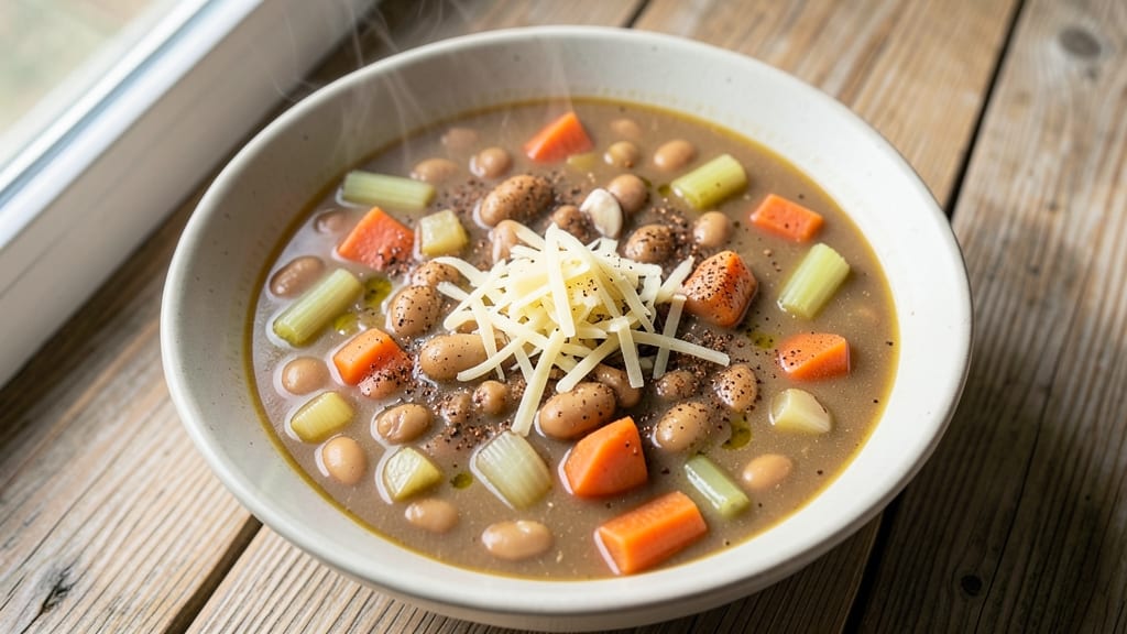 Bean Soup Recipe No Meat: Hearty Vegan Warmth With Crispy Celery Crowns