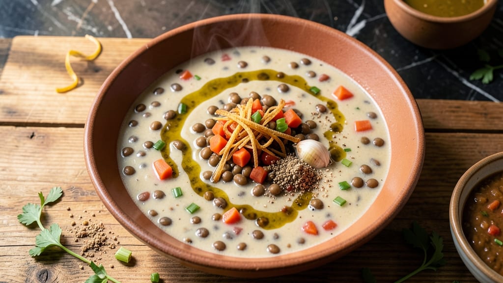 Authentic Lentil Soup Recipe: Earthy Spice and Crispy Herb Topping Magic