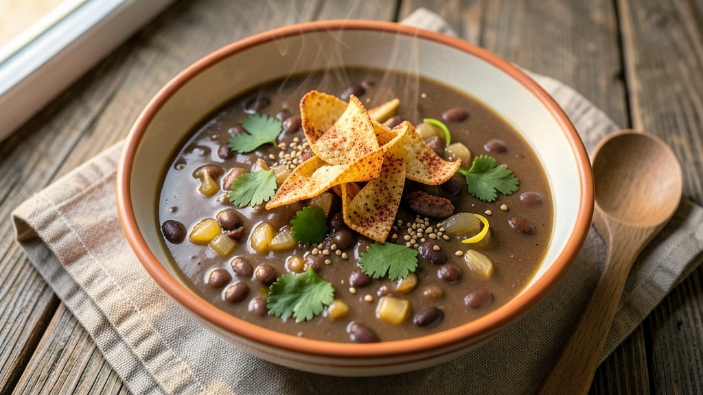 Amy's Black Bean Soup Recipe: Cumin-Toasted Spices and Crispy Tortilla Streaks