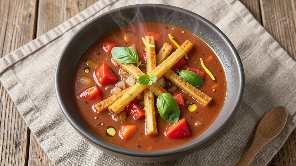 Au Bon Pain Tomato Florentine Soup Recipe: Crispy Celery Crowns Over Gruyère Velout Magic
