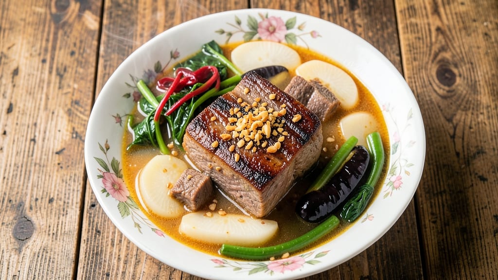 Beef Sinigang Soup Recipe: Sour Tamarind Broth with Tender Beef Bites