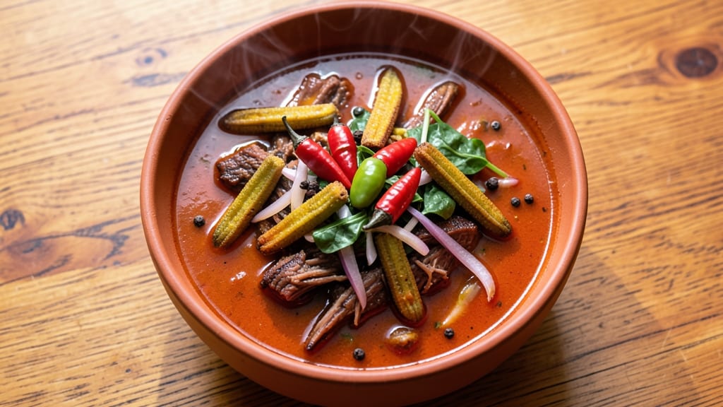 African Okra Soup Recipe Nigerian: Crispy Okra Bites in Smoky Palm Oil Base