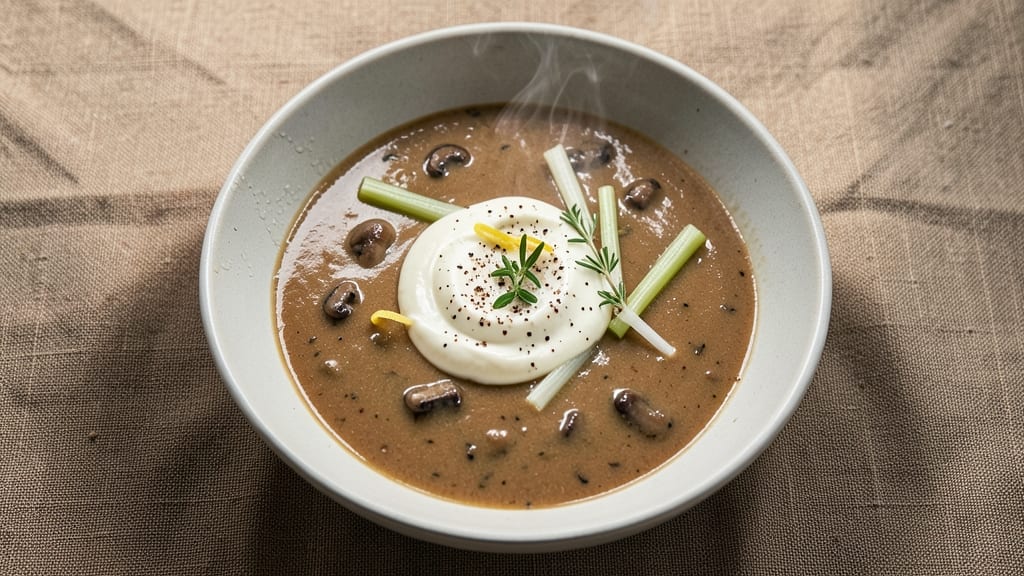 Cream of Mushroom Soup Gravy Recipe: Velvety Richness With Crispy Celery Crowns