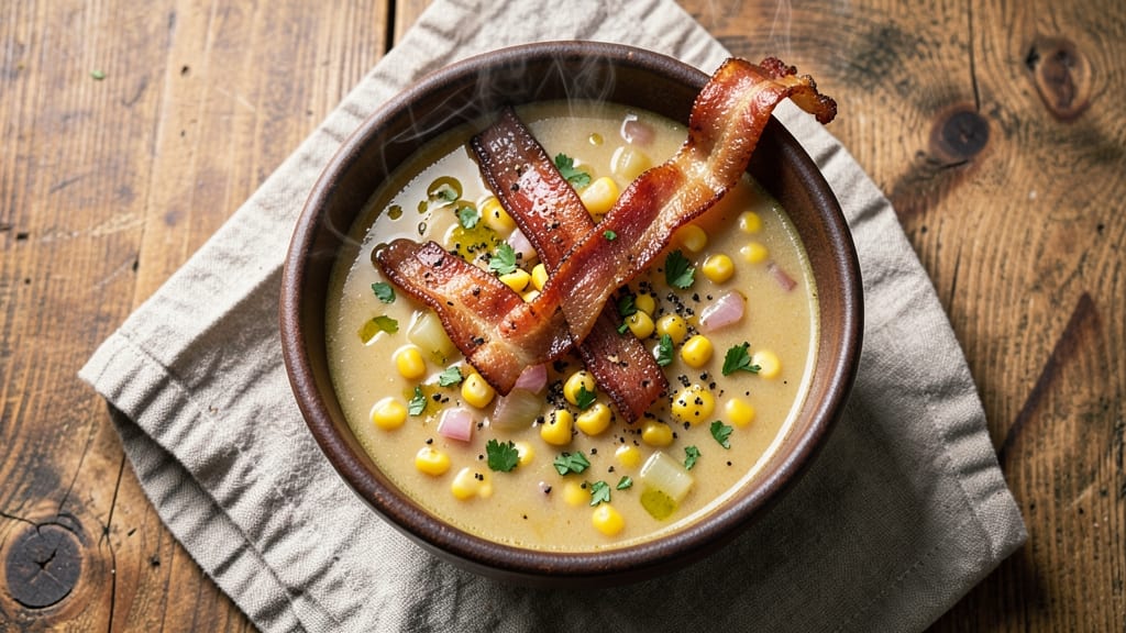 Bacon and Corn Soup Recipe: Smoky Bacon Crunch Meets Sweet Corn Creaminess