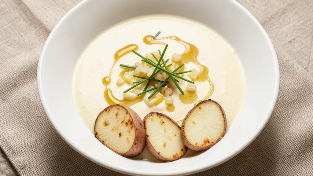 Basic Cream of Potato Soup Recipe: Velvety Smoothness With Herbed Crispy Topping