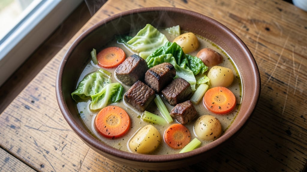 Award-Winning Vegetable Beef Soup Recipe With Cabbage: Judges' Favorite Crunchy-Topped Comfort