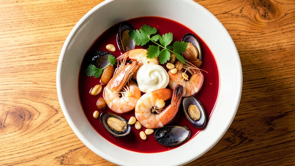 7 Seafood Soup Recipe: Braised Shrimp and Mussels in White Wine Velout