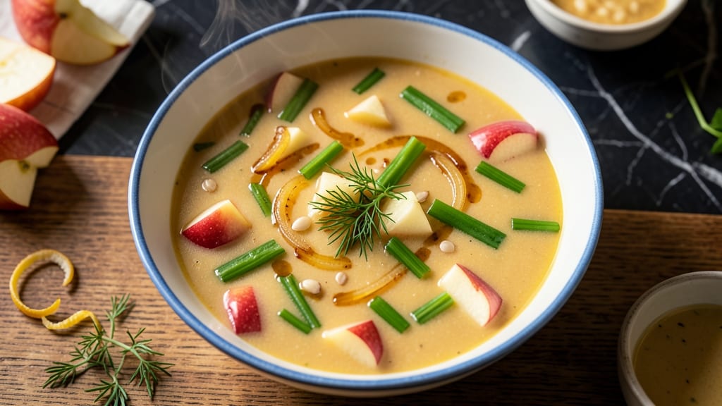Apple Celery Soup Recipe: Crunchy Topped Comfort in 25 Minutes
