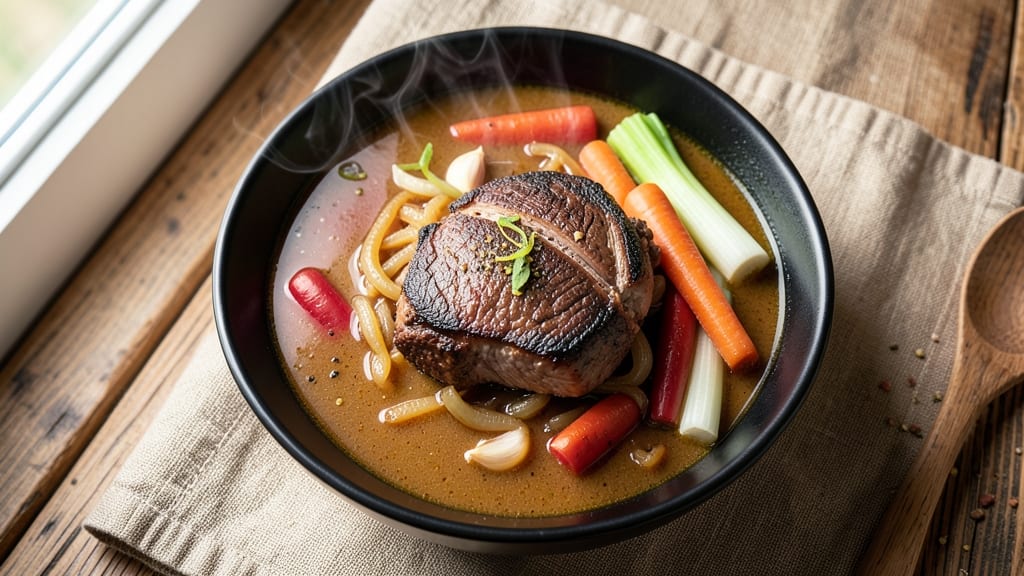 Better Than Bouillon Vegetable Beef Soup Recipe: Slow-Simmered Umami Bomb With Celery Crown Crunch