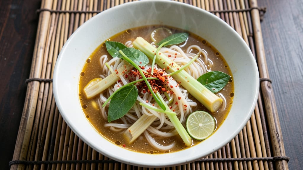 Authentic Thai Noodle Soup Recipe: Fragrant Lemongrass and Galangal Infusion
