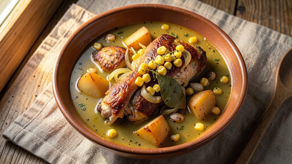 Azores Holy Ghost Soup Recipe: Celestial Crunch Over Creamy Herb Velout