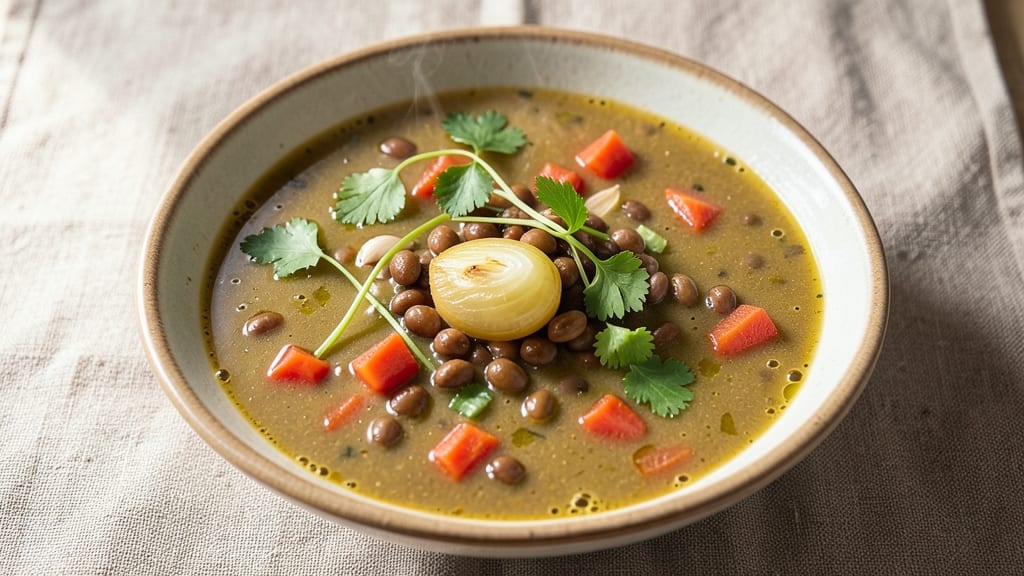 Alkaline Lentil Soup Recipe: Earthy Brightness With Crunchy Celery Crowns