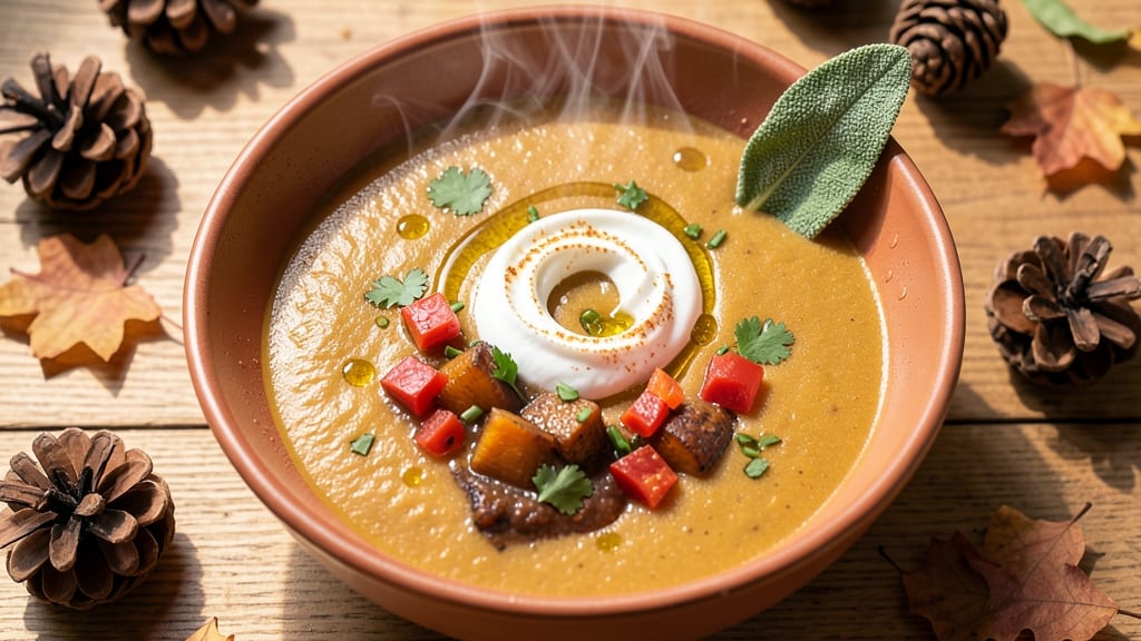 Autumn Butternut Squash Soup Recipe: Roasted Sweetness Meets Cozy Herb Velout