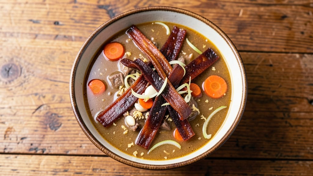 Beef Jerky Soup Recipe: Smoky Spice Bomb With Crunchy Topping Twist