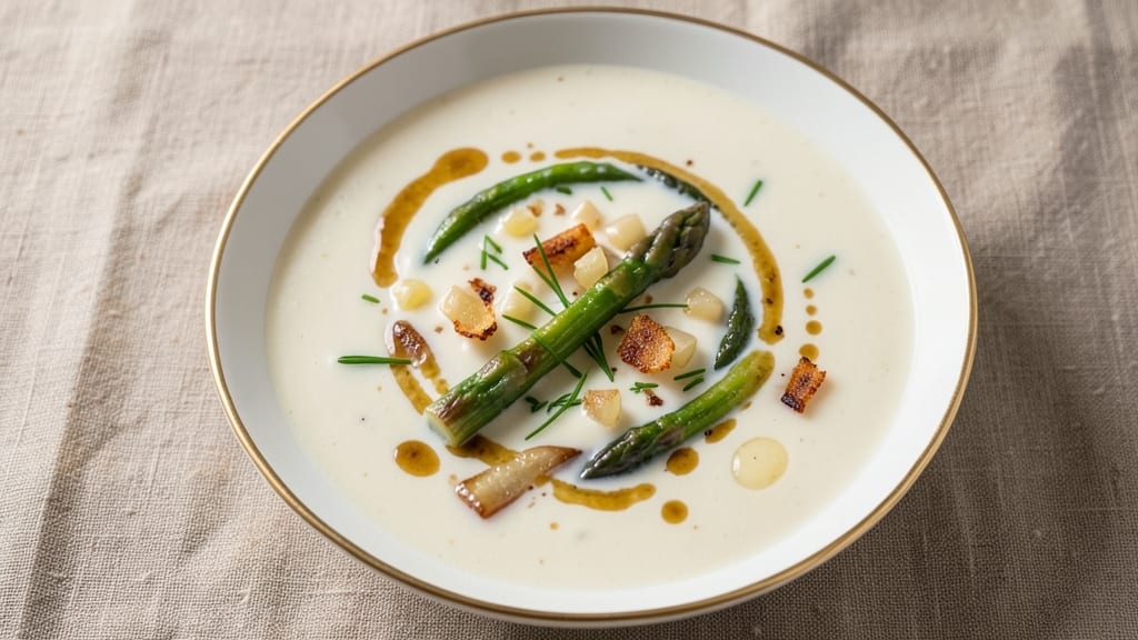 Asparagus and Milk Soup Recipe: Velvety Green Dream With Toasted Bread Crunch