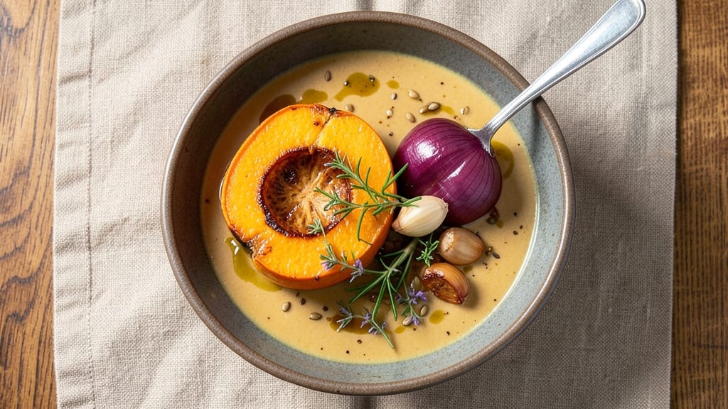 Baked Whole Pumpkin Soup Recipe: Roasted Depth Meets Silky Herb Velout