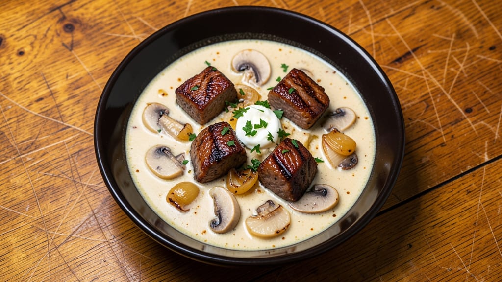 Beef Cubes in Cream of Mushroom Soup Recipe: Velvety Sauce Hugging Tender Meat