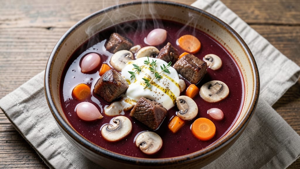 Beef Burgundy Soup Recipe: Slow-Simmered Depth With Rich Mushroom Umami