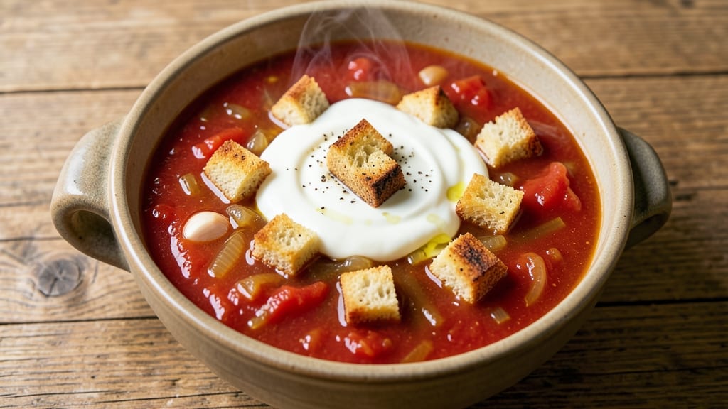 Aldi Tomato Soup Recipe: Smoky Garlic Crunch Topping Magic