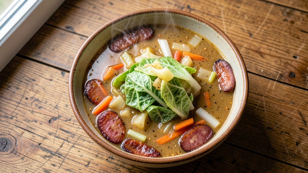 Austrian Cabbage Soup Recipe: Savory Sausage and Root Vegetable Harmony