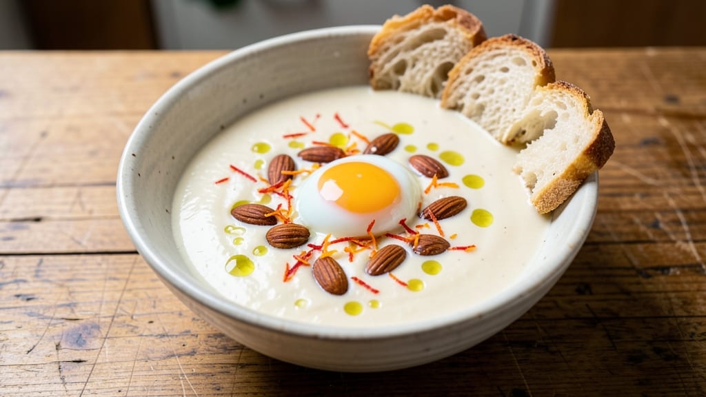 Ajo Blanco Soup Recipe: Almond-Creamed Crunch Over Citrusy Broth